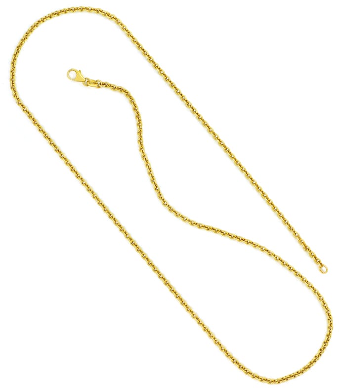 Foto 3 - Goldkette Rundanker Muster 56cm aus massiv 14K Gelbgold, K3224