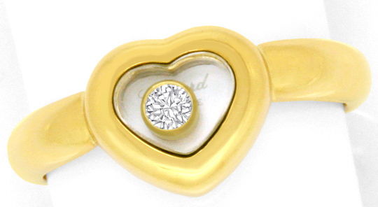 Foto 2 - Original Chopard Happy Diamonds Brillant Herz Ring Gold, R3227