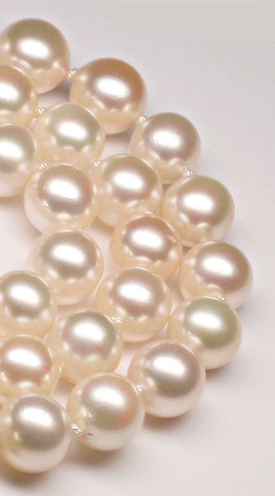 Foto 2 - Einmalig Perfekte 9mm Perlen, Akoya Perlenkette Schmuck, S6672