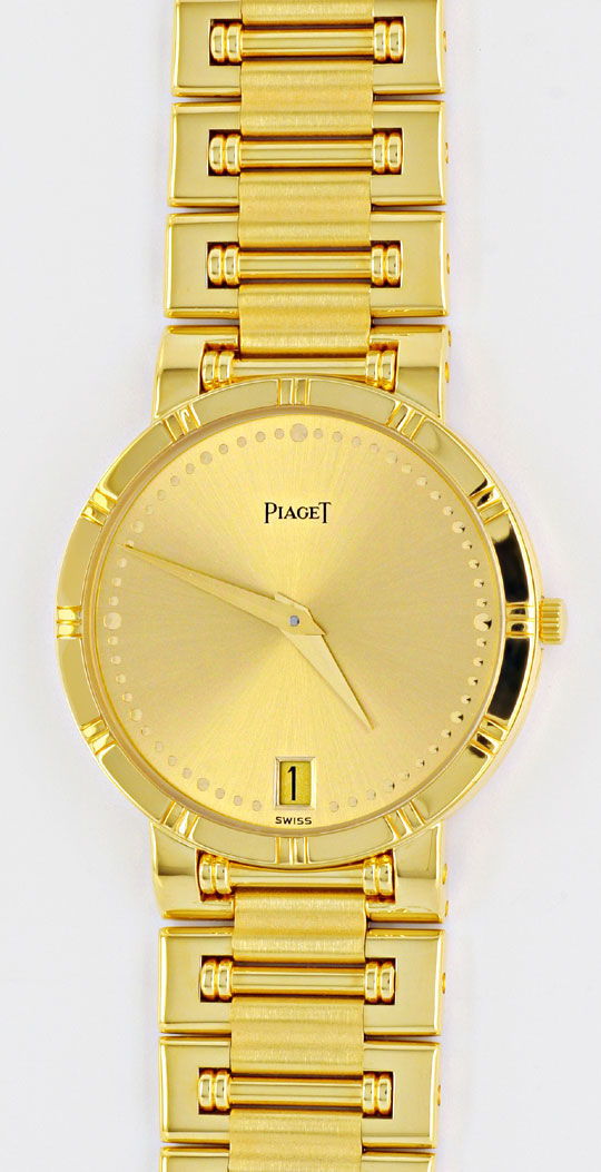 Foto 2 - Piaget Dancer Herren-Armband-Uhr, 18K Gelb Gold Geprüft, U1033